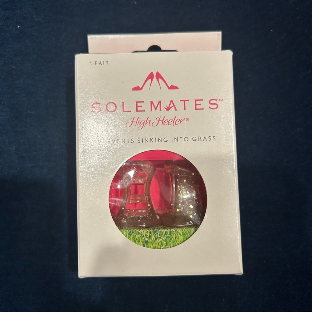 Solemates High Heeler Clear and Gold Speckle heel protector